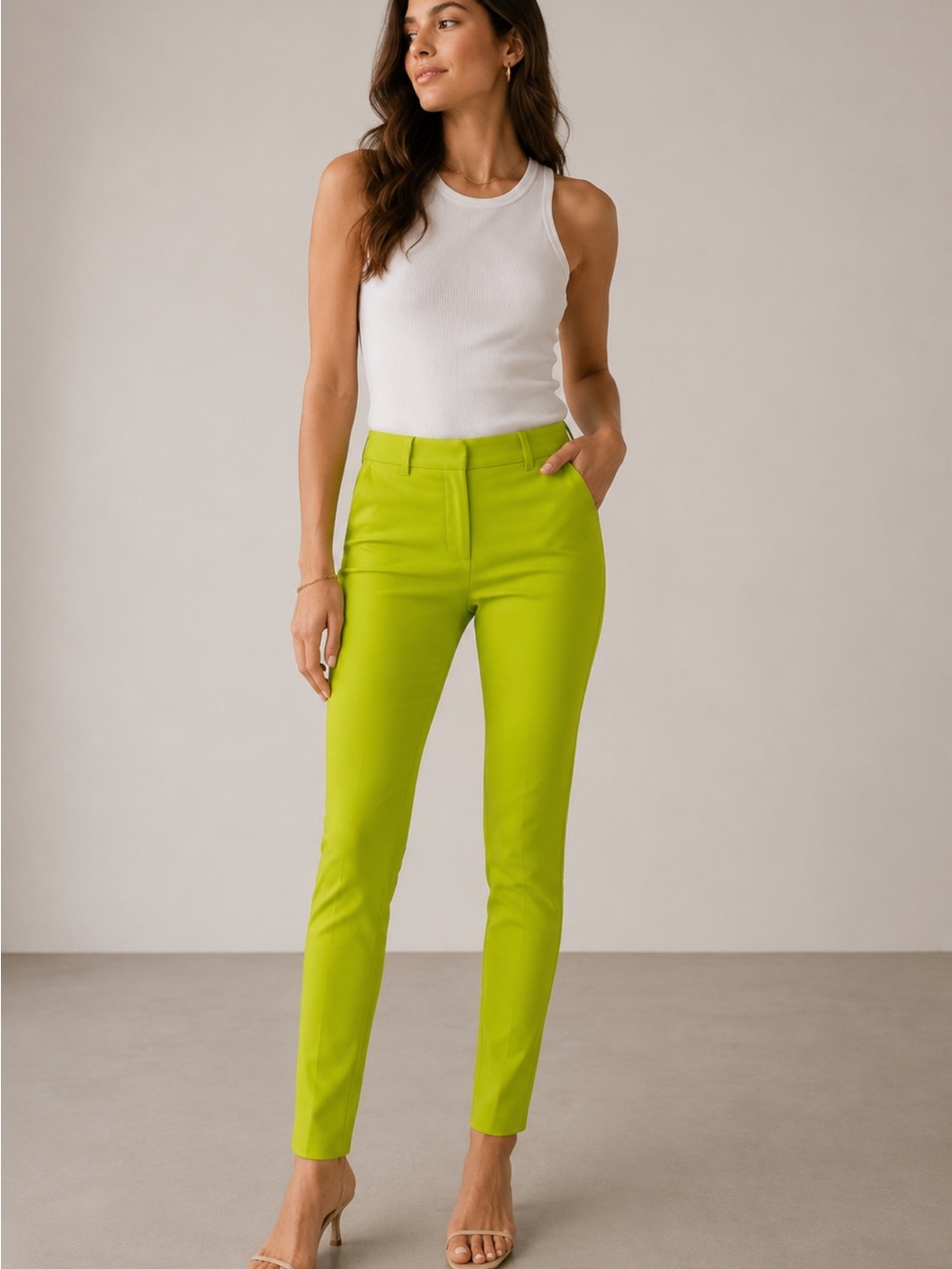 Ann Klein lime green pants. Dry clean only